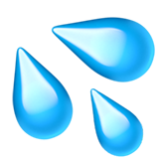 Apple(iPhone) Sweat Droplets Emoji