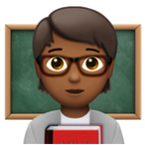 Apple(iPhone) Teacher: Medium-Dark Skin Tone Emoji