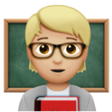 Apple(iPhone) Teacher: Medium-Light Skin Tone Emoji