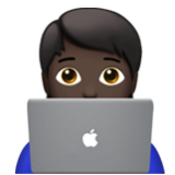 Apple(iPhone) Technologist: Dark Skin Tone Emoji