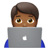 Apple(iPhone) Technologist: Medium-Dark Skin Tone Emoji