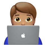 Apple(iPhone) Technologist: Medium Skin Tone Emoji