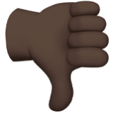 Apple(iPhone) Thumbs Down: Dark Skin Tone Emoji