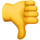 Apple(iPhone) Thumbs Down Emoji