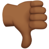 Apple(iPhone) Thumbs Down: Medium-Dark Skin Tone Emoji