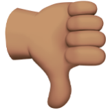 Apple(iPhone) Thumbs Down: Medium Skin Tone Emoji