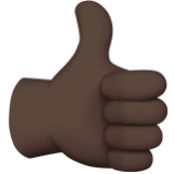 Apple(iPhone) Thumbs Up: Dark Skin Tone Emoji