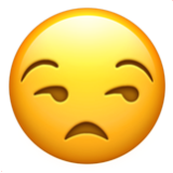 Apple(iPhone) Unamused Face Emoji