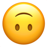 Apple(iPhone) Upside-Down Face Emoji