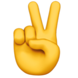 Apple(iPhone) Victory Hand Emoji