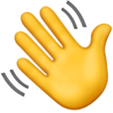 Apple(iPhone) Waving Hand Emoji