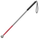 Apple(iPhone) White Cane Emoji