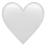 Apple(iPhone) White Heart Emoji