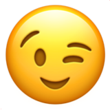 Apple(iPhone) Winking Face Emoji