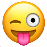 Apple(iPhone) Winking Face With Tongue Emoji