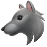 Apple(iPhone) Wolf Emoji