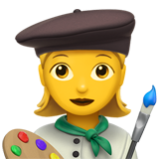 Apple(iPhone) Woman Artist Emoji