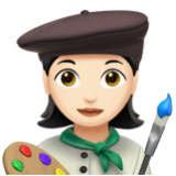 Apple(iPhone) Woman Artist: Light Skin Tone Emoji