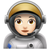 Apple(iPhone) Woman Astronaut: Light Skin Tone Emoji