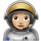 Apple(iPhone) Woman Astronaut: Medium-Light Skin Tone Emoji