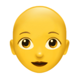 Apple(iPhone) Woman: Bald Emoji