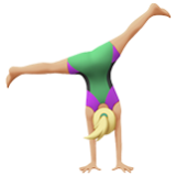 Apple(iPhone) Woman Cartwheeling: Medium-Light Skin Tone Emoji