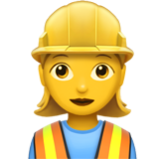 Apple(iPhone) Woman Construction Worker Emoji