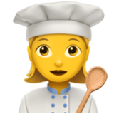 Apple(iPhone) Woman Cook Emoji