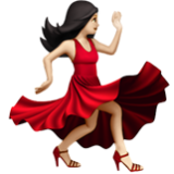 Apple(iPhone) Woman Dancing: Light Skin Tone Emoji