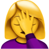 Apple(iPhone) Woman Facepalming Emoji