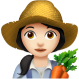 Apple(iPhone) Woman Farmer: Light Skin Tone Emoji