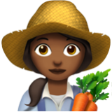 Apple(iPhone) Woman Farmer: Medium-Dark Skin Tone Emoji