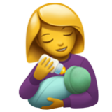 Apple(iPhone) Woman Feeding Baby Emoji