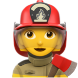 Apple(iPhone) Woman Firefighter Emoji