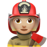 Apple(iPhone) Woman Firefighter: Medium-Light Skin Tone Emoji