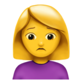 Apple(iPhone) Woman Frowning Emoji