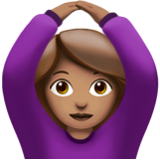 Apple(iPhone) Woman Gesturing Ok: Medium Skin Tone Emoji