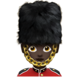 Apple(iPhone) Woman Guard: Dark Skin Tone Emoji