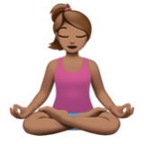 Apple(iPhone) Woman In Lotus Position: Medium Skin Tone Emoji