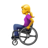 Apple(iPhone) Woman In Manual Wheelchair Emoji