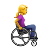 Apple(iPhone) Woman In Manual Wheelchair Facing Right Emoji