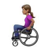 Apple(iPhone) Woman In Manual Wheelchair: Medium Skin Tone Emoji