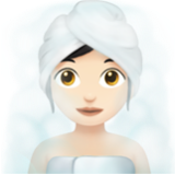 Apple(iPhone) Woman In Steamy Room: Light Skin Tone Emoji