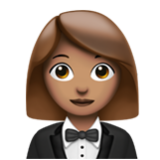 Apple(iPhone) Woman In Tuxedo: Medium Skin Tone Emoji