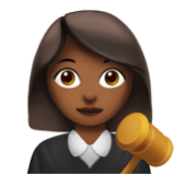 Apple(iPhone) Woman Judge: Medium-Dark Skin Tone Emoji