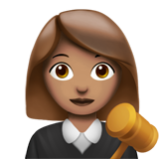 Apple(iPhone) Woman Judge: Medium Skin Tone Emoji