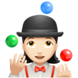 Apple(iPhone) Woman Juggling: Light Skin Tone Emoji