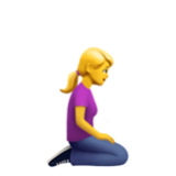 Apple(iPhone) Woman Kneeling Facing Right Emoji