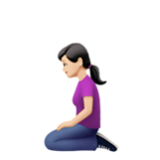 Apple(iPhone) Woman Kneeling: Light Skin Tone Emoji