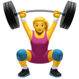 Apple(iPhone) Woman Lifting Weights Emoji